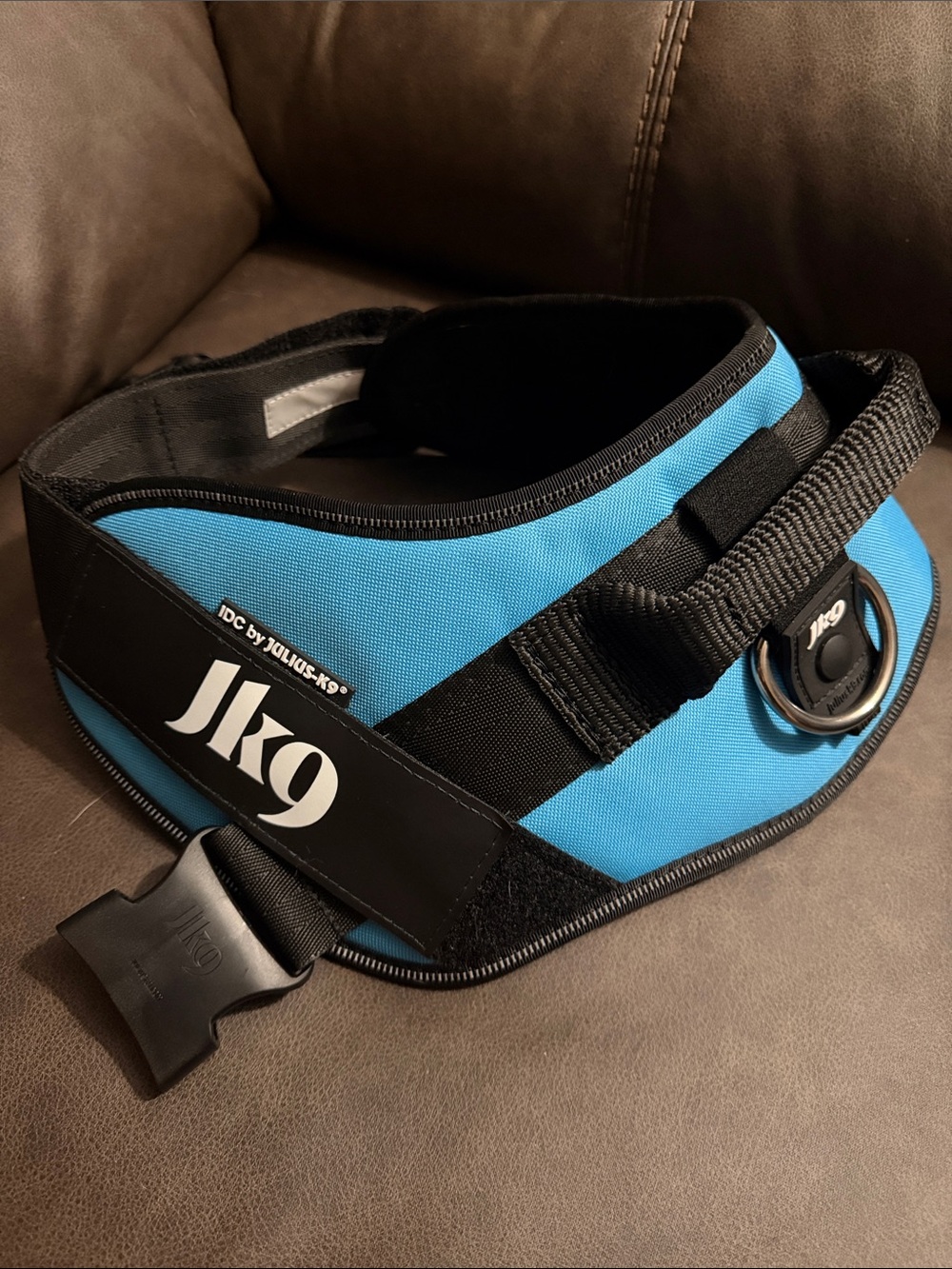 Julius-K9 IDC Powerharness Nylon Reflective Dog Harness, Aquamarine, Size 2